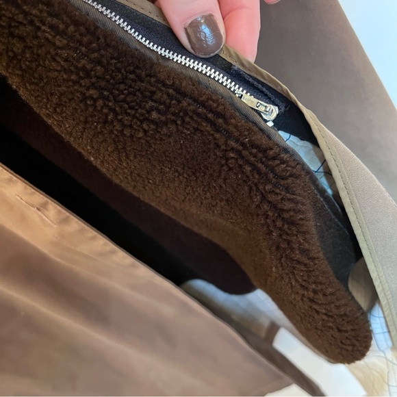 Maxi Full Ankle Length London Fog Long Coat Taupe Womens 16R Removable Liner - Picture 9 of 11